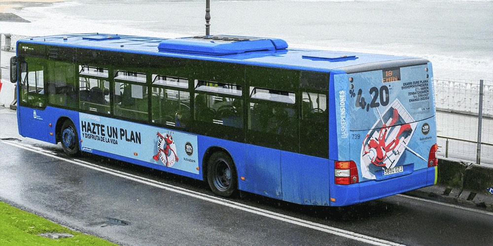 Publicidad Donostia Autobus Rígido Trasera Integral