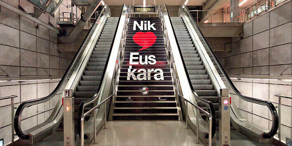 Publicidad Metro Bilbao Escaleras 4