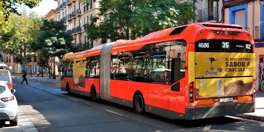 Publicidad Zaragoza Autobus_Articulado Gran Lateral Plus
