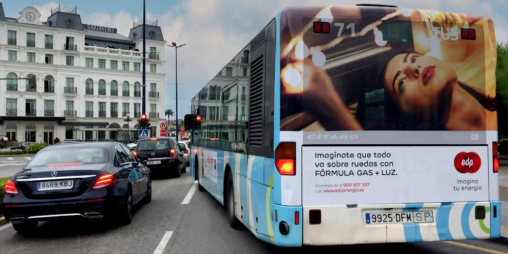 Publicidad Santander Autobus Trasera Integral