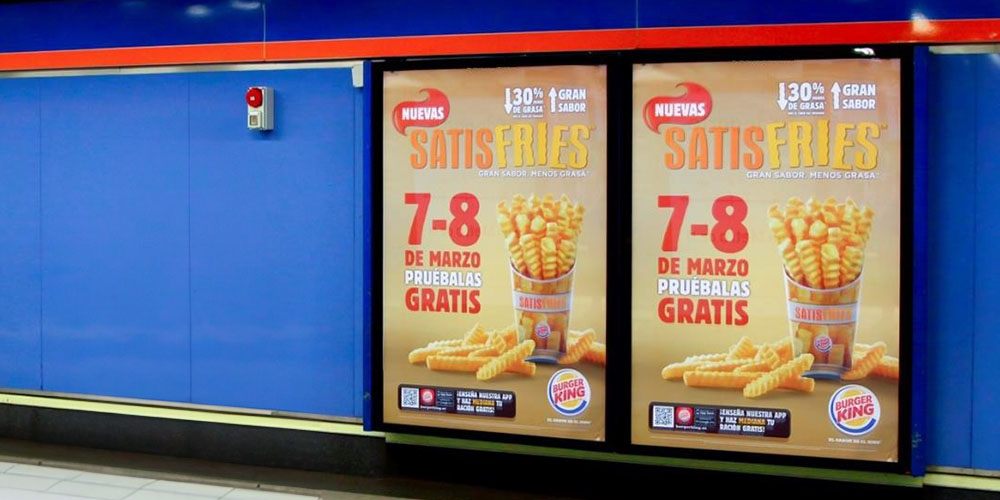 Publicidad Metro Madrid MUPY PLATA