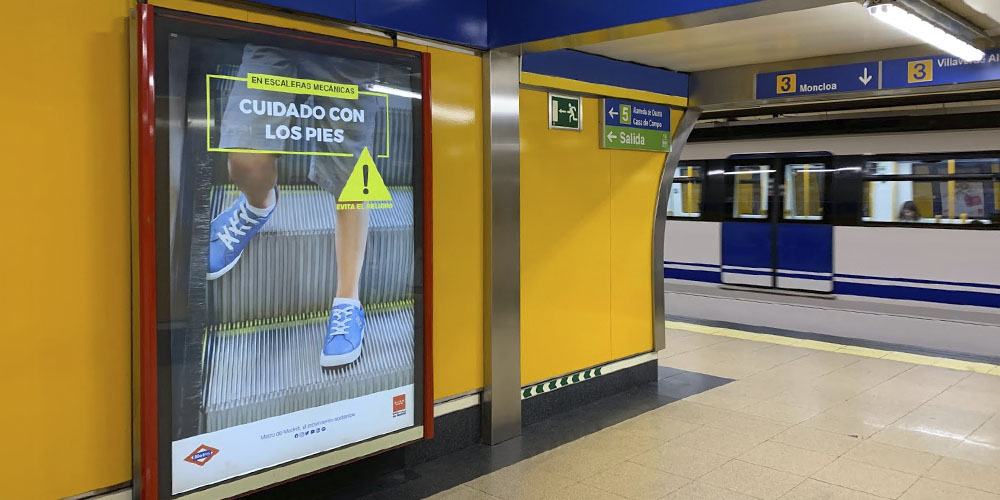 Publicidad Metro Madrid MUPY PLATINO