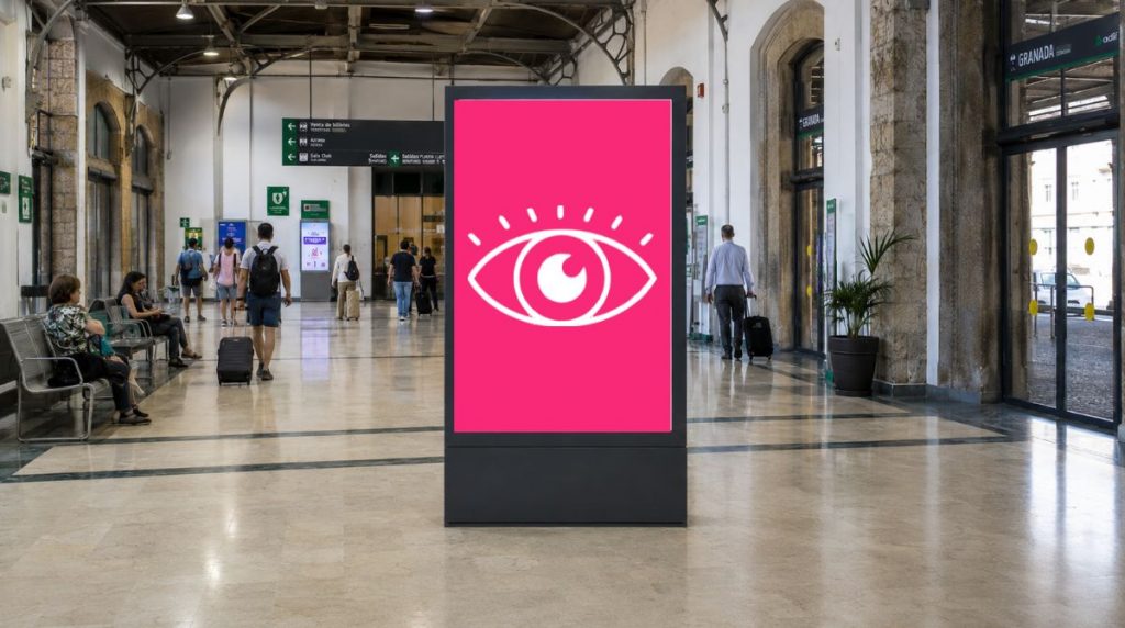 Publicidad en la Estación de Tren de Granada