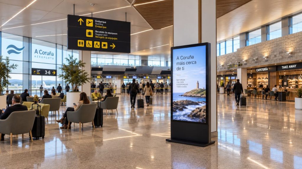 Publicidad en el Aeropuerto de A Coruña
