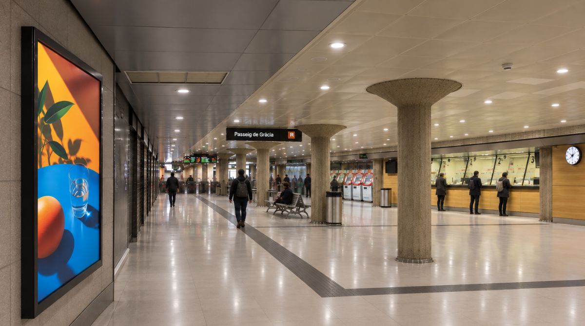 Publicidad en la Estación de Passeig de Gràcia | Alto Impacto